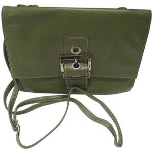 *Perlina Green MOD Messenger Crossbody Bag